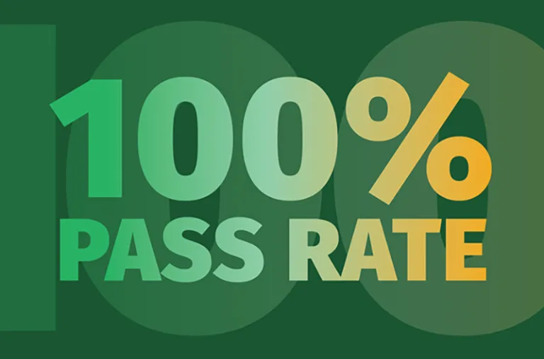 one hundred percent pass rate