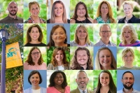 A collage photo showing nineteen new faculty members, representing 11 programs, and two new VPs at Marywood University. New Faculty & VPs Announced