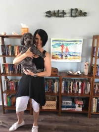 Marla Kovatch with her trusted companion, Pierre