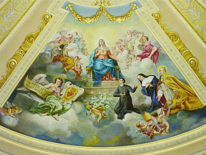 a mural of the biblical Mary