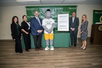 maxis, staff from university and upmc around partnership sign Marywood Expands Student Care through New Collaboration with UPMC Workpartners®