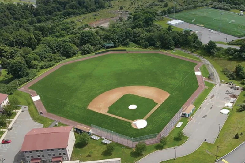 The Marywood baseball field from above