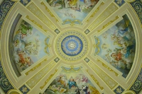 The ceiling of the rotunda from the ground