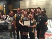 Group of student with certificate