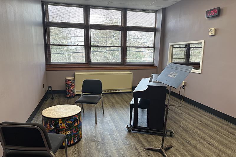 People enjoying a Marywood Music Therapy session