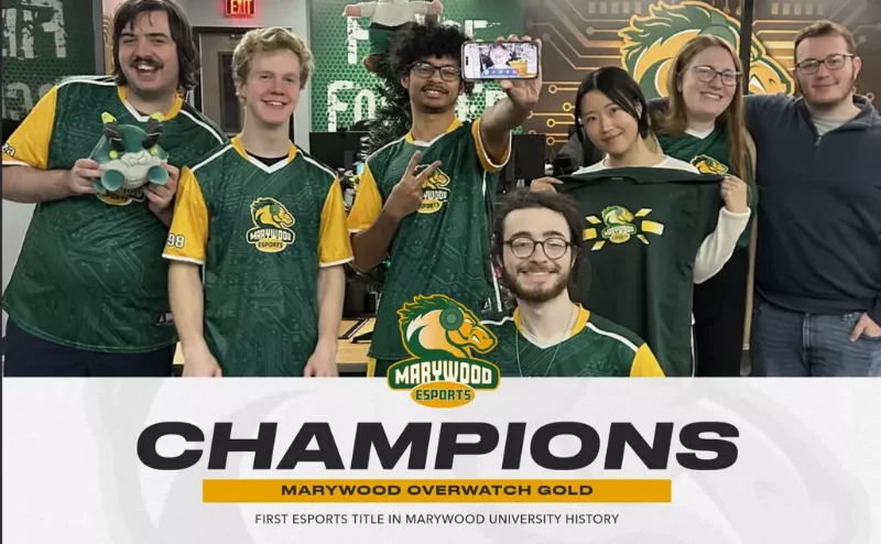 team photo esports Marywood Overwatch Gold Wins First-Ever Esports Title