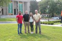 Michael A. Magistro, Scranton, Vincent E. Rebar, Throop, and Joni L. Host, Montrose, with Dr. Christopher Speicher, Ph.D. Business Students Win Top Awards in International Competition