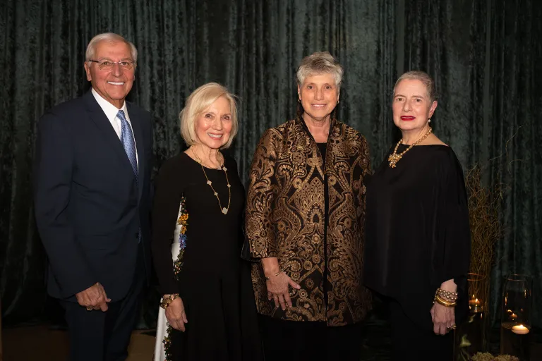 New members of the St. Alponsus Society at Marywood University are welcomed by Sister Mary Pesico, IHM.  Left to Right: Daniel and Kathleen Damico Mezzalingua ’60, Sister Mary Persico, IHM, Ed.D., and Pia Ferrario.