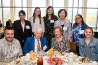Pictured, left to right, front row: Matthew Beck, Hans and Toni Schierling, and Gabrielle Markiewicz. Back row: Angela Schiavo, Gabrielle Stauffer, Jade Shomper, Sister Angela Kim, IHM, and Jailyn Guzman.