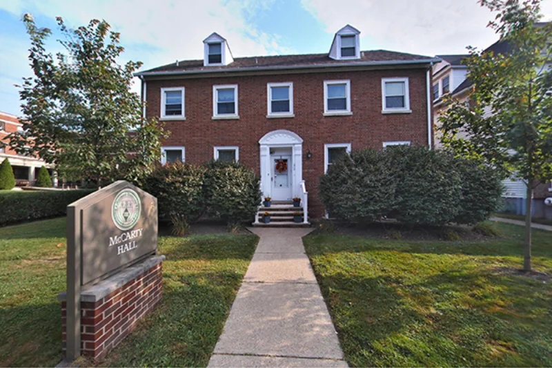 The brick buillding of McCarty hall