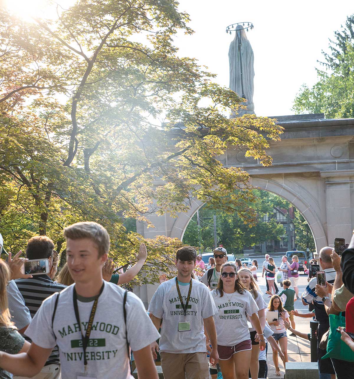 Marywood class of 2022 students at orientation