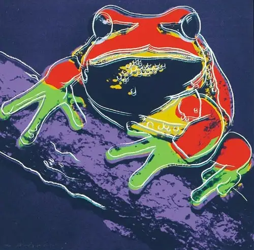 Andy Warhol, "Pine Barrens Tree Frog" 1983, screenprint on museum board