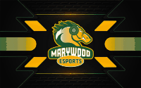 Esports logo on black keyboard background with flash animation Marywood Launches Competitive Esports Program