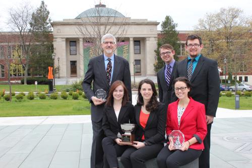 Sarah Kenehan, Ph.D., associate professor of philosophy, and Murray Pyle, Ph.D., assistant professor in the School of Business and Global Innovation. Marywood University Students Win at International Business Ethics Competition