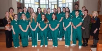 Sophomore Nursing Students in Attendance of the First Blessing of the Hands Ceremony- 2015