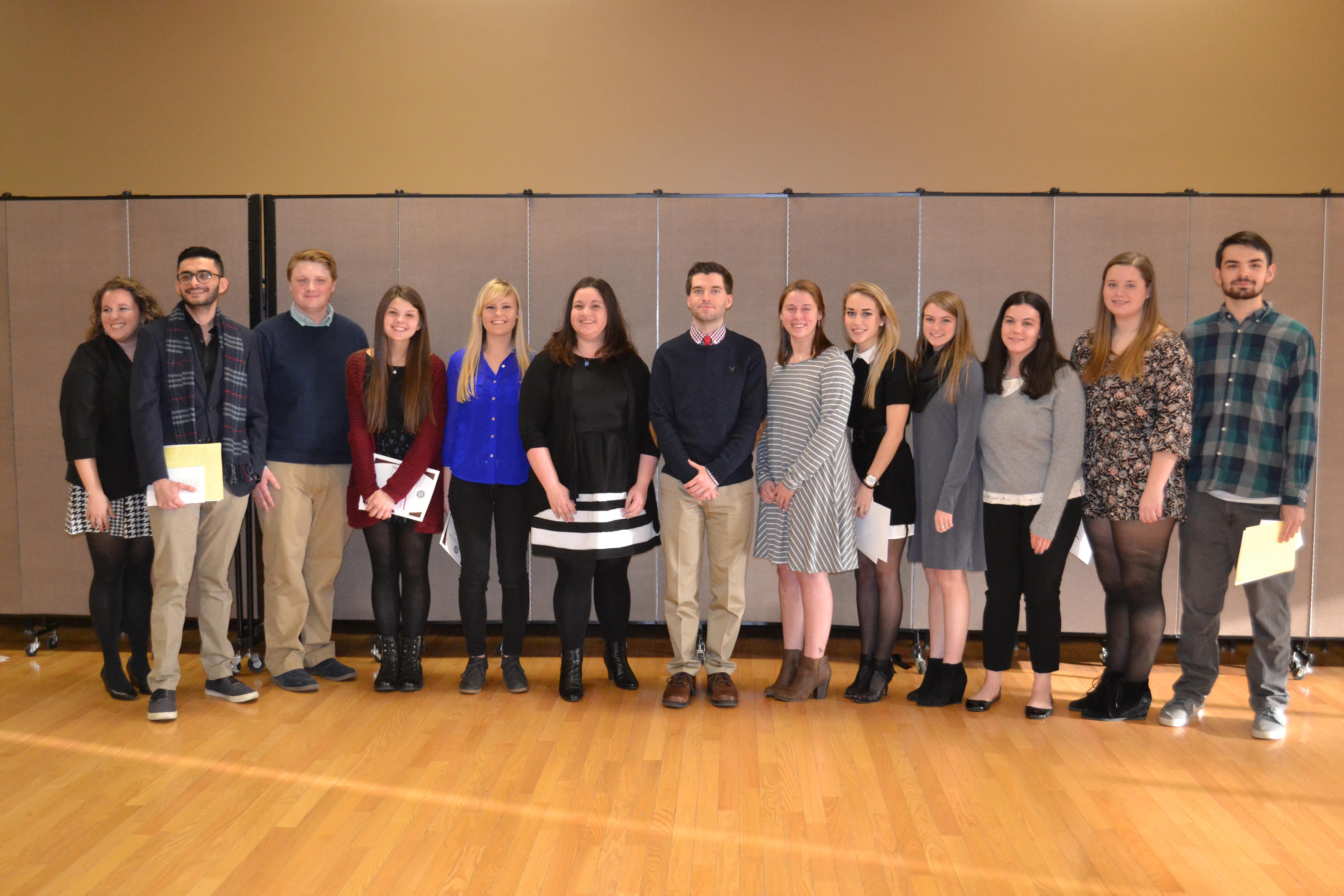 2017 SCJ inductees Future Advertising, Public Relations, and Journalism Professionals are inducted into the University's Chapters