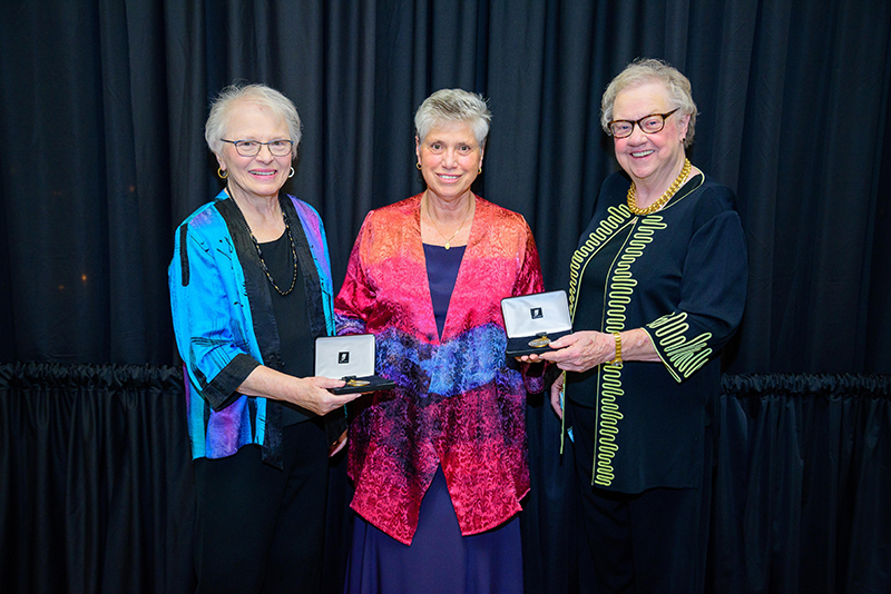 Pictured left to right: Barbara A. Cawley ’63, Sister Mary Persico, IHM, and Mary Ellen Coleman (H)’68