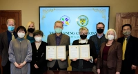 Picture of representatives at MOU Signing Ceremony at Marywood University Memorandum of Understanding Established with Jeonju Kijeon College