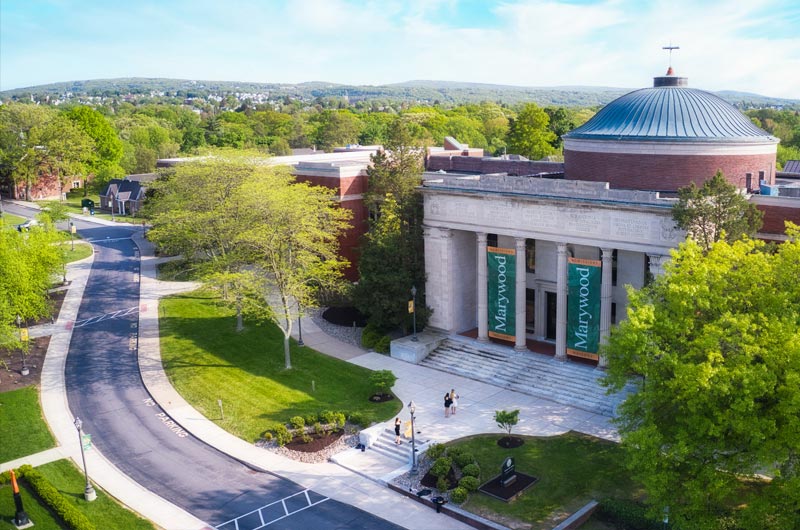Marywood campus and mountain view Marywood Is a Great Fit for Cabrini Students