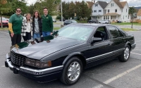 Marywood students stand near a car that was featured in the recent Crusin' for a Cause Car Show. Cruisin’ for a Cause Car Show Benefits St. Joseph’s Center