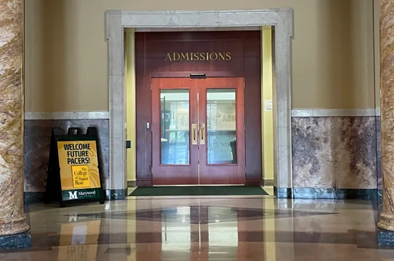 Marywood University Admissions Double Doors Entrance in Rotunda