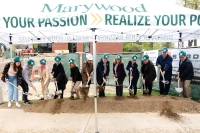 Marywood University broke ground for a new health sciences pavilion on Friday, April 28, during a 4 p.m. ceremony on the entrance lawn of the Center for Athletics and Wellness on University Avenue.