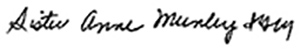Sister Munley signature